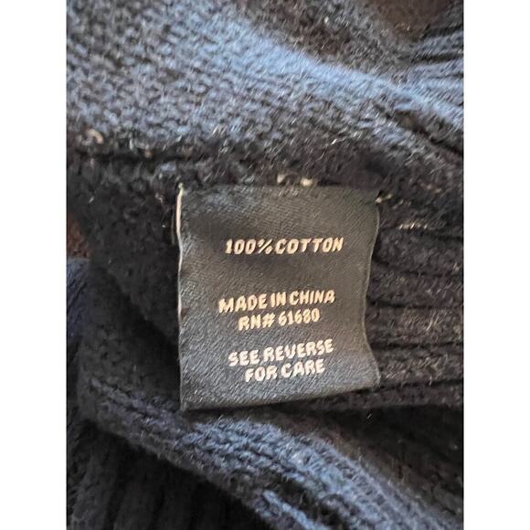 525 America Women's Sweater Navy White distressed look size M - Picture 8 of 10